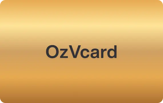 OZ VCard Gold NFC Kart arka yüz