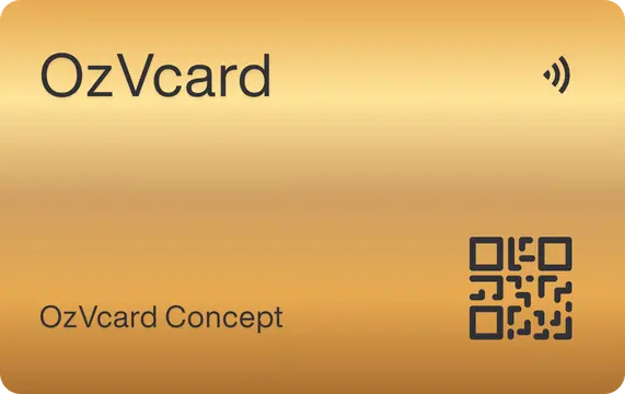 OZ VCard Gold NFC Kart ön yüz