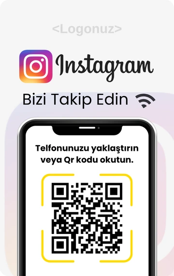 Dikey Instagram Takip Kartı arka yüz