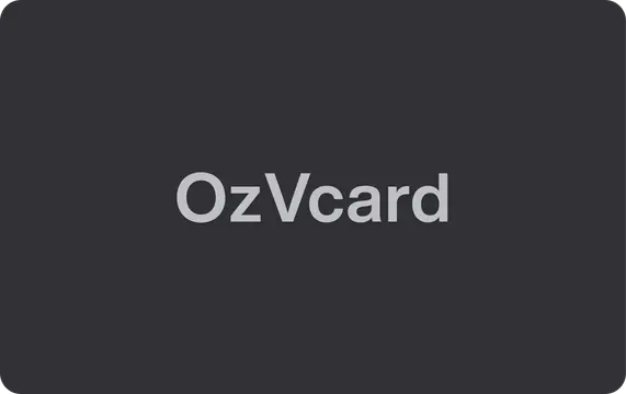 OZ VCard Siyah NFC Kart arka yüz