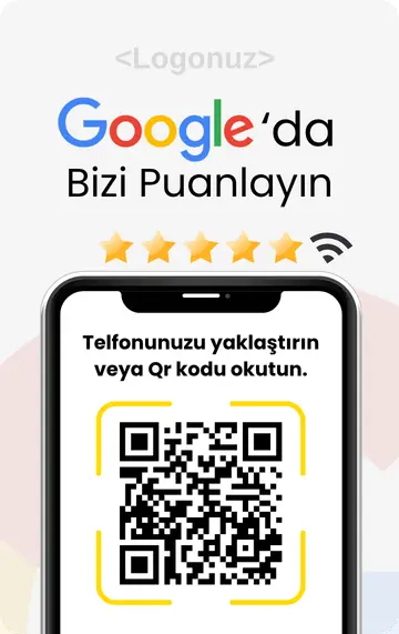 Google Yorum NFC Kartı ön yüz